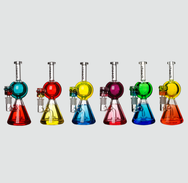 9" Long Neck Glycerin Ball with Perc