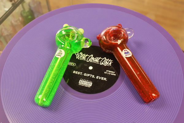 Lit Glass Sparkle Hand Pipe